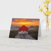 Weihnachts-Beachszene Grußkarte Karte (Gelbe Blume)