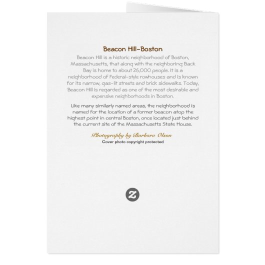 Weihnachts-Beacon-Hill: Boston MA (Hinten)