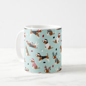 Weihnachts-Beagle Blue Coffee Tasse (Vorderseite Links)