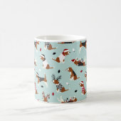 Weihnachts-Beagle Blue Coffee Tasse (Mittel)