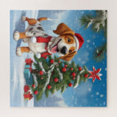 Weihnachts-Beagle Dog Jigsaw Puzzle (Horizontal)