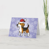 Weihnachts-Beagle Feiertagskarte (Vorderseite)