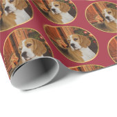 Weihnachts-Beagle Geschenkpapier (Rolleneckpunkt)