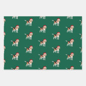Weihnachts-Beagle-Geschenkpapier-Set aus 3 Bögen Geschenkpapier Set (Vorderseite 3)