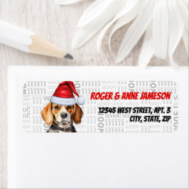 Weihnachts-Beagle Hund Lover Rücksendeadresse