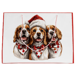 Weihnachts-Beagle-Hunde Große Geschenktüte