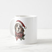 Weihnachts-Beagle Kaffeetasse (Vorderseite Links)
