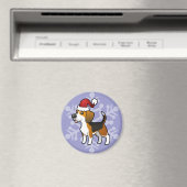 Weihnachts-Beagle Magnet (In Situ (Geschirrspüler))