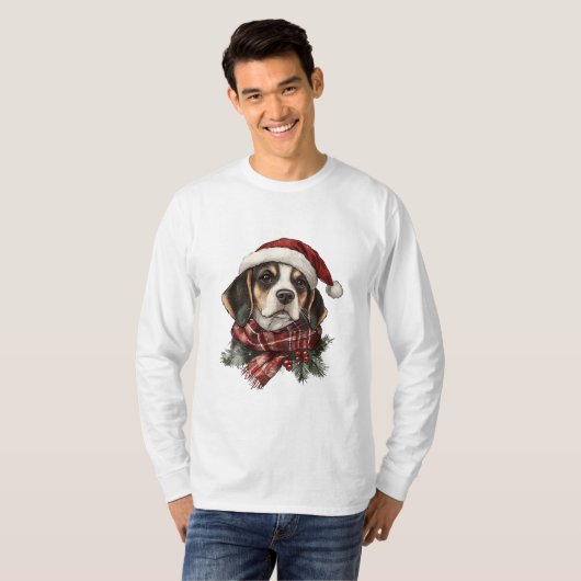 Weihnachts-Beagle T-Shirt (Vorne ganz)