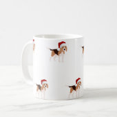 Weihnachts-Beagle-Tasse Kaffeetasse (Vorderseite Links)