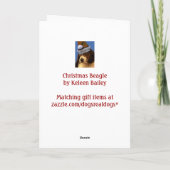 Weihnachts-Beagle Welpe Feiertagskarte (Rückseite)
