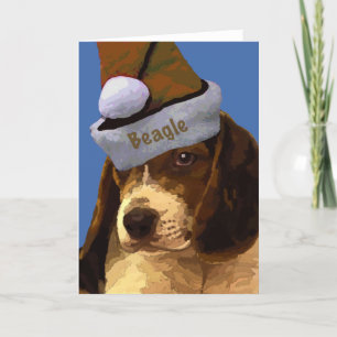 Weihnachts-Beagle Welpe Feiertagskarte