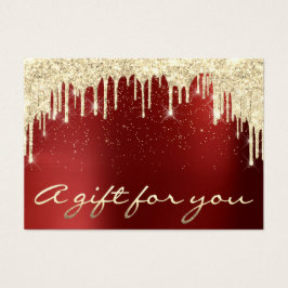 Weihnachts Beauty Gold Confetti Geschenk Burgundy 