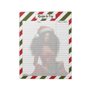 Weihnachts-Beauty Pinup_ Rezept zum Probieren Notizblock