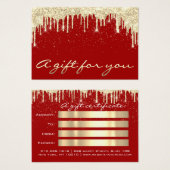 Weihnachts Beauty Salon Haar Gold Confetti Geschen (Vorne & Hinten)