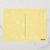 Weihnachts-Begrüßung Folien Feiertagspostkarte (Rückseite)