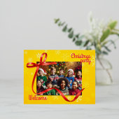 Weihnachts-Begrüßung Folien Feiertagspostkarte (Stehend vorne)