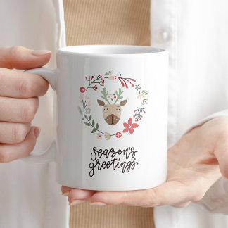 Weihnachts-Begrüßung Kaffee-Tee Typografie Winter Kaffeetasse