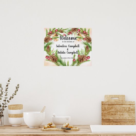 Weihnachts-Begrüßungspposter Poster (Küche)