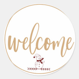 Weihnachts-Begrüßungssticker Runder Aufkleber