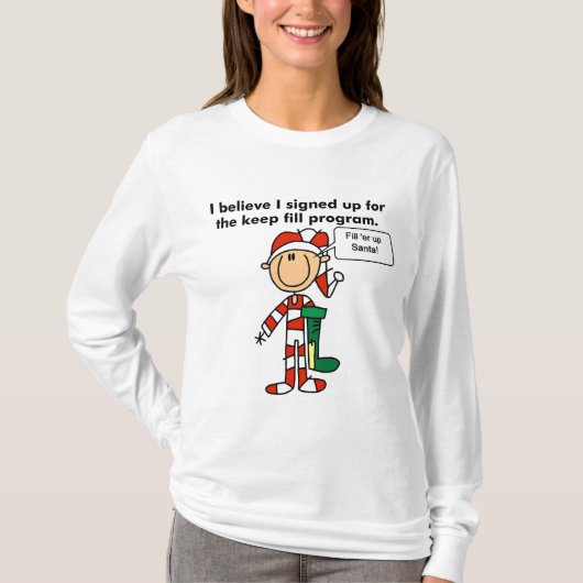 Weihnachts Behalt Fill Program Tshirts und Geschen (Vorderseite)