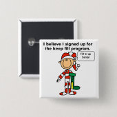Weihnachts Behalt Fill Program Tshirts und Geschen Button (Vorne & Hinten)