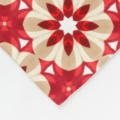 Weihnachts-Beige Rot-Weiß-Blume-Muster Fleecedecke (Ecke)