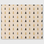 Weihnachts-Beige Winterbaum-Umschlagpapier Geschenkpapier (Flach)