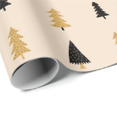 Weihnachts-Beige Winterbaum-Umschlagpapier Geschenkpapier (Rolleneckpunkt)