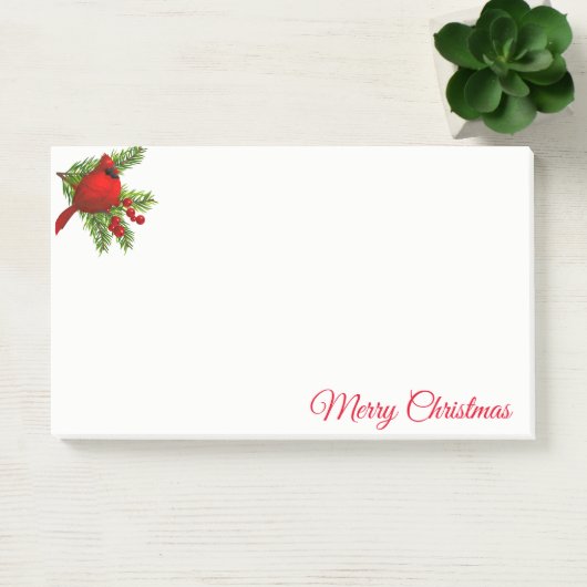 Weihnachts-Beitrag Notizen Notepad-Red-Kardinal (Büro)