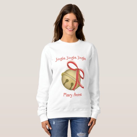 Weihnachts-Bell Editable Women's Sweatshirt (Vorne ganz)