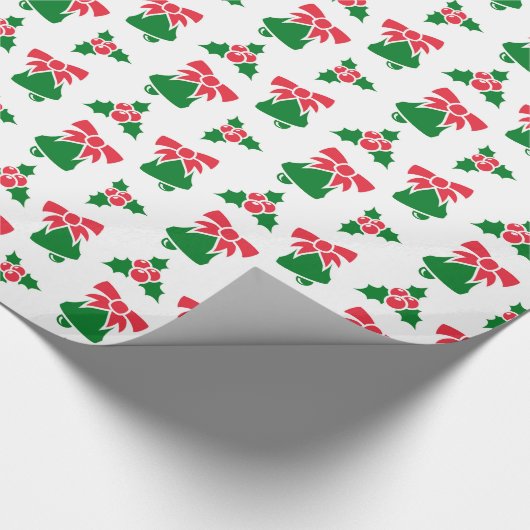 Weihnachts-Bell-Muster Geschenkpapier (Ecke)