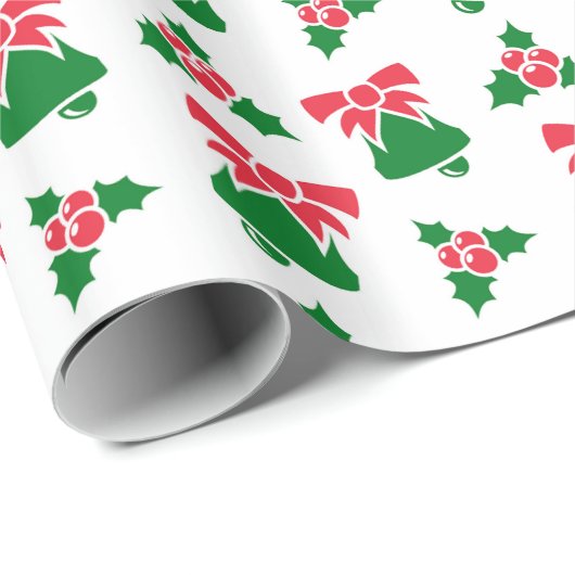 Weihnachts-Bell-Muster Geschenkpapier (Rolleneckpunkt)