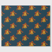 Weihnachts-Bell-Papier mit dunkelblau Geschenkpapier (Flach)