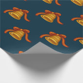Weihnachts-Bell-Papier mit dunkelblau Geschenkpapier (Ecke)