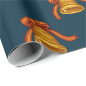 Weihnachts-Bell-Papier mit dunkelblau Geschenkpapier (Rolleneckpunkt)