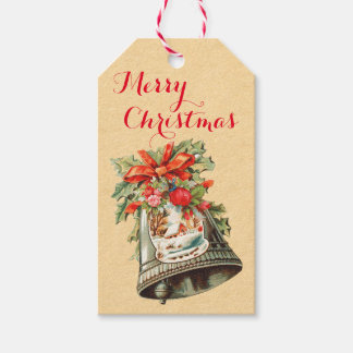 Weihnachts-Bells Weihnachtsgeschenk Tags Geschenkanhänger