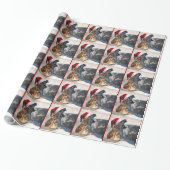 Weihnachts Bengalisch Tiger Roaring Geschenkpapier (Ungerollt)