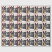 Weihnachts Bengalisch Tiger Roaring Geschenkpapier (Flach)