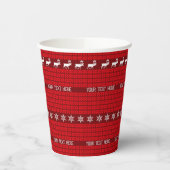 Weihnachts Benutzerdefinierter Text Red White Stri Pappbecher (Links)