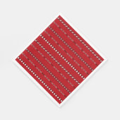 Weihnachts Benutzerdefinierter Text Red White Stri Serviette (Ecke)