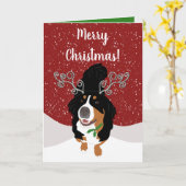 Weihnachts-Berg-Hunde-Geschenkkarte Karte (Gelbe Blume)