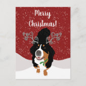Weihnachts-Berg-Hunde-Geschenkkarte Postkarte (Vorderseite)