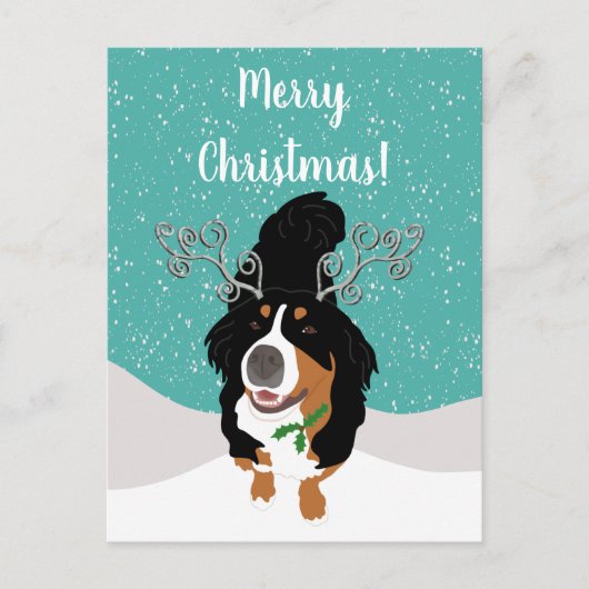 Weihnachts-Berg-Hunde-Geschenkkarte Postkarte (Vorderseite)