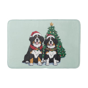 Weihnachts Berner Sennenhunde Badematte