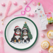 Weihnachts Berner Sennenhunde Pappteller (Party)