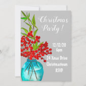Weihnachts-Berries elegantes Weihnachtsfest Party Einladung (Vorderseite)
