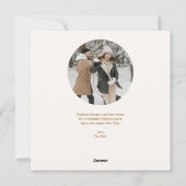 Weihnachts Berries Wreath Foto Collage Feiertagskarte (Rückseite)