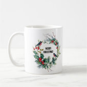 Weihnachts Berries Wreath Frohe Weihnachtsgeschich Kaffeetasse (Links)