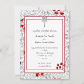 Weihnachts-Berry-Hochzeit Einladung (Vorderseite)